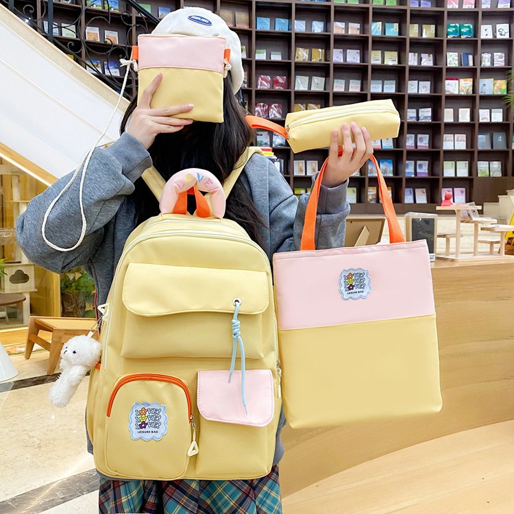 Direct sales from the manufacturer of the 2025 new high-appearance-level backpack for girls, large-capacity Korean version backpack for middle and high school students details Picture