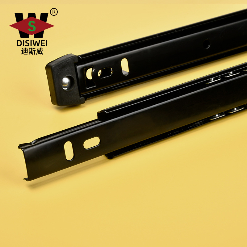Disway 12-inch two-section bottom slide rail, black 14-inch 27-wide keyboard slide rail, ball buffer guide rail slide Application Scenario