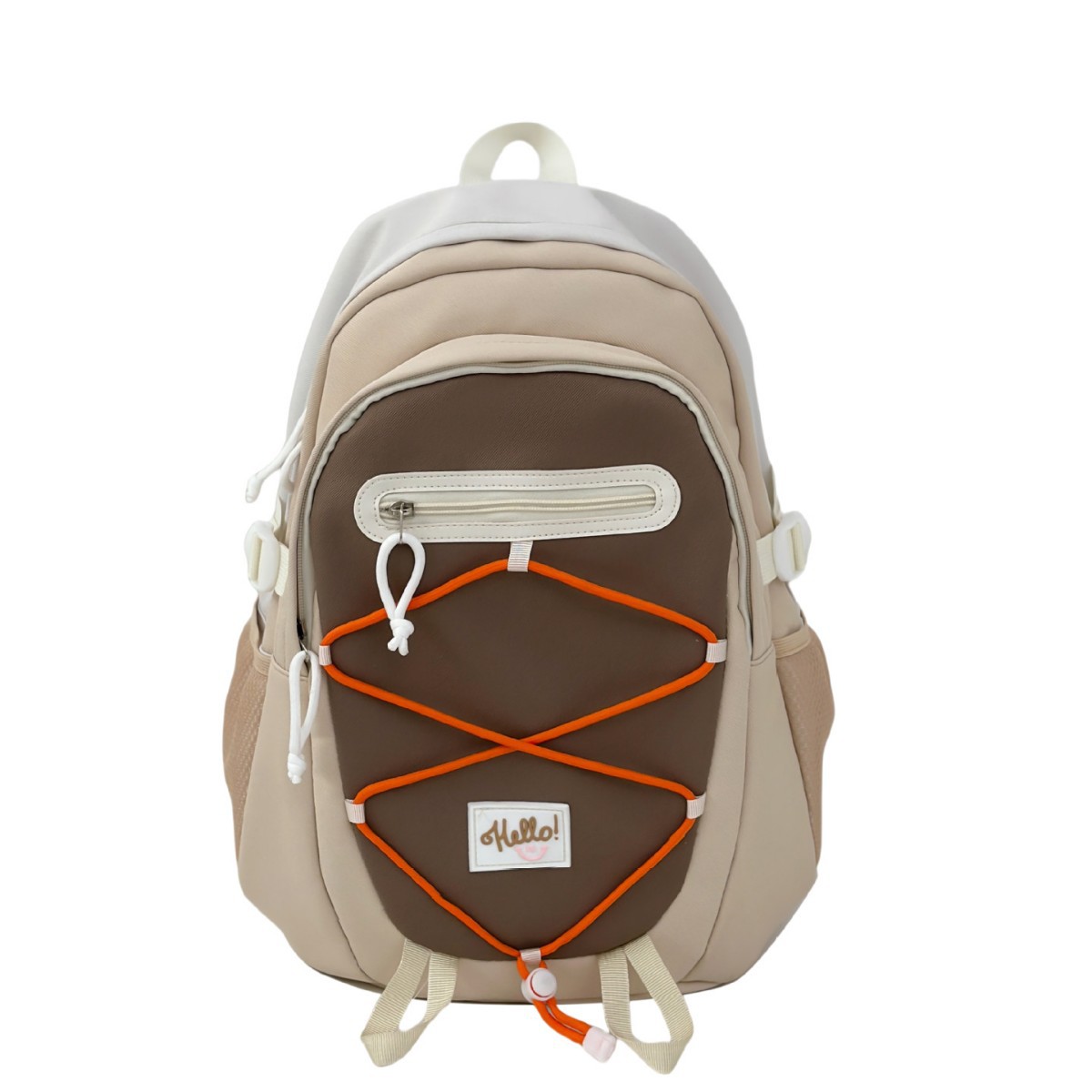 This backpack is lightweight, niche, and features a simple letter design. It is a schoolbag for junior high school, senior high school, and college students, and an outdoor, fresh and clean backpack Item Picture