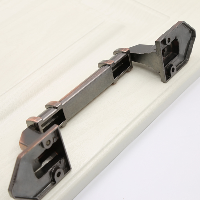 Non-perforated door wooden door handle, antique copper European-style double door, old-fashioned exposed door handle, wardrobe door, door handle Application Scenario