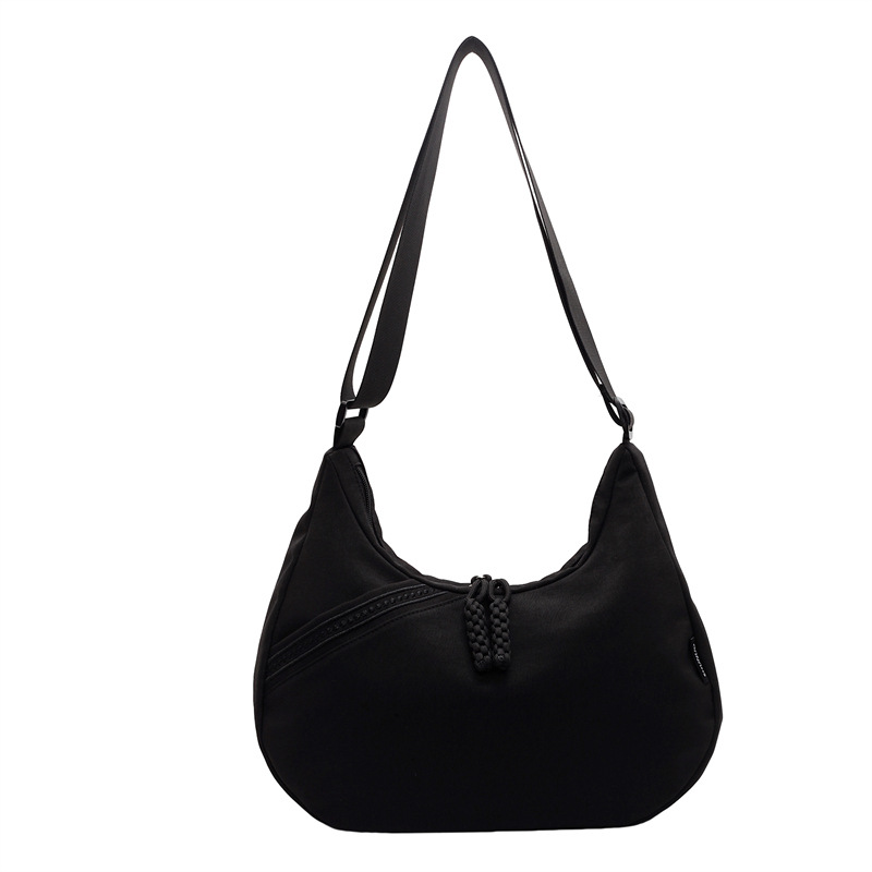 Casual bag for ladies 2024 Autumn/Winter new solid color versatile shoulder bag, large capacity crossbody bag, commuting dumpling bag Item Picture
