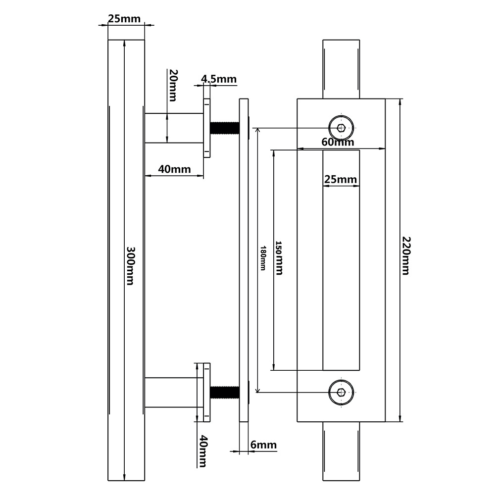 Circular barn door handle, wooden door, indoor sliding light sliding door handle, sliding door, carbon steel handle, hardware accessories manufacturer Application Scenario