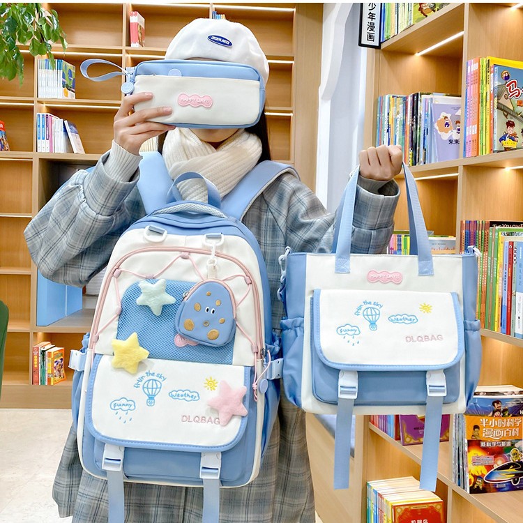 High appearance level, lightweight backpack, tutorial bag, handbag, cute student schoolbag, high school and college student backpack full figure