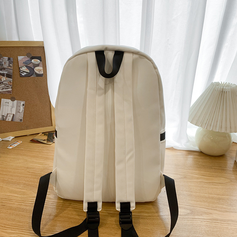 The new Korean-style Harajuku ulzzang junior and senior high school student backpack in solid color, ins, is fresh, versatile and simple Specification drawing