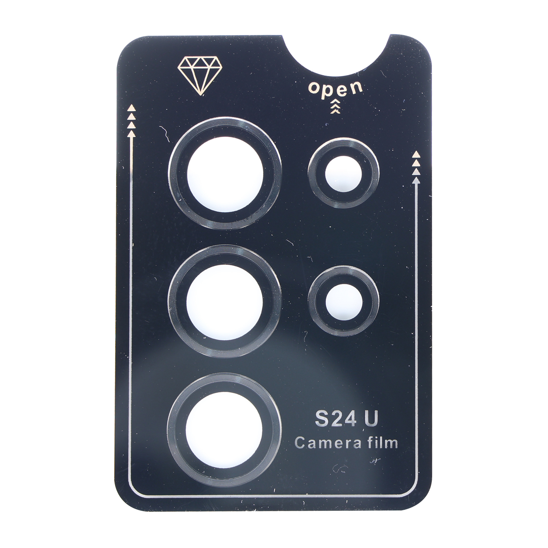 Suitable for Samsung s24u Eagle Eye positioning lens film, CD texture metal camera protection film, s23u high-definition anti-drop Specification drawing