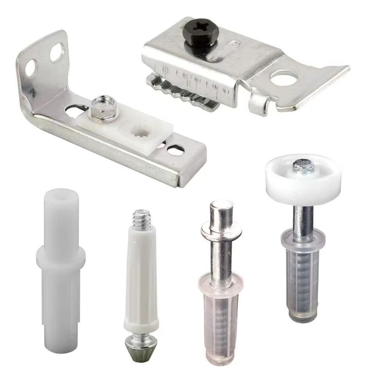 Set A25138 Jiangsu Jiangyin Double Folding Door Hinge Metal Top Pivot Hardware Package full figure