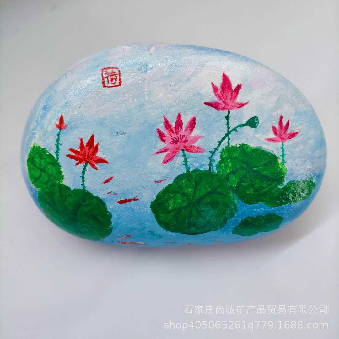 We offer large diy hand-painted pebble paintings, stone paintings, flake paintings and pebbles details Picture