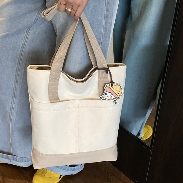 Nylon fabric large bag 2025 Spring New style women's universal large capacity lightweight handbag, street trend single-shoulder bag Specification drawing