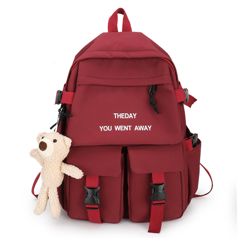 Schoolbag for girls, Korean-style backpack for boys, fashionable and casual, large-capacity campus backpack for high school and college students Item Picture