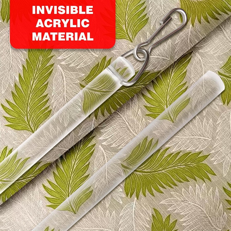 2 sets of 43CM red gallbladder buckle transparent rotating rods for curtain accessories Specification drawing