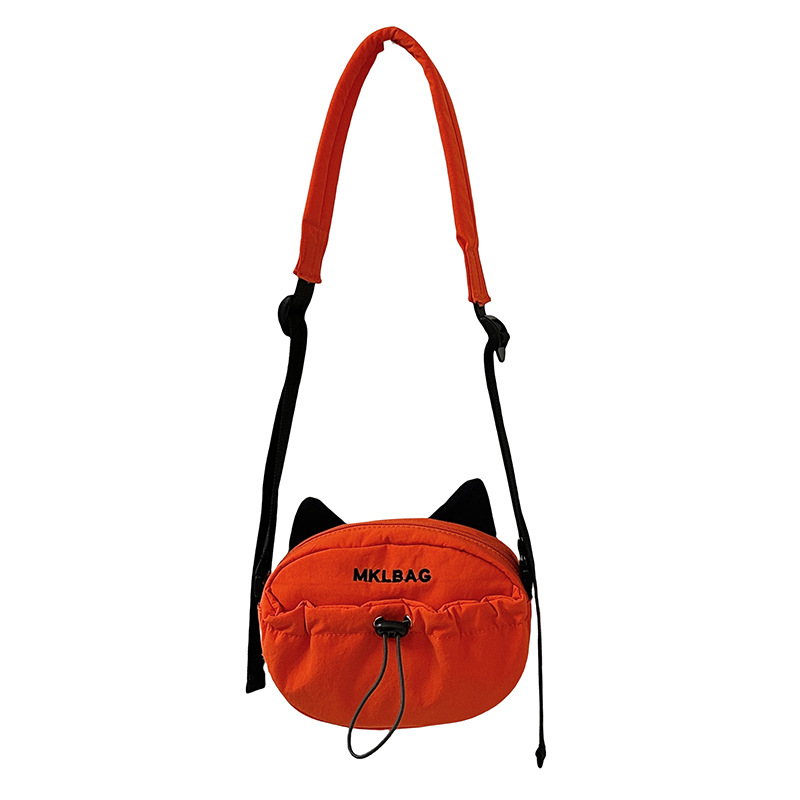 Casual and versatile nylon fabric single-shoulder crossbody bag, new multi-color cat bag, coin purse, mobile phone bag, cartoon crossbody bag Item Picture