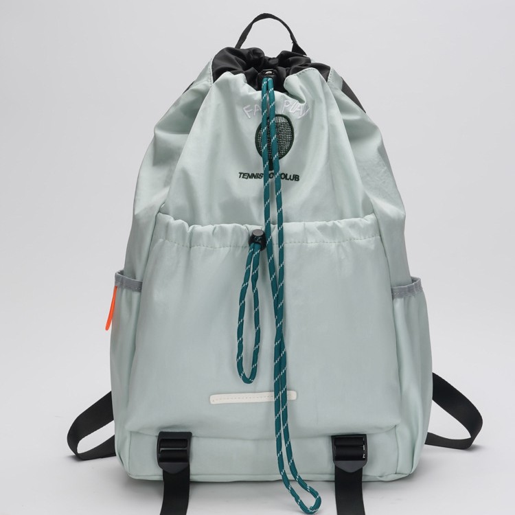 Badminton bag, drawstring backpack, 2024 new nylon fabric, large-capacity student schoolbag, mountain climbing, cycling and outdoor bag full figure