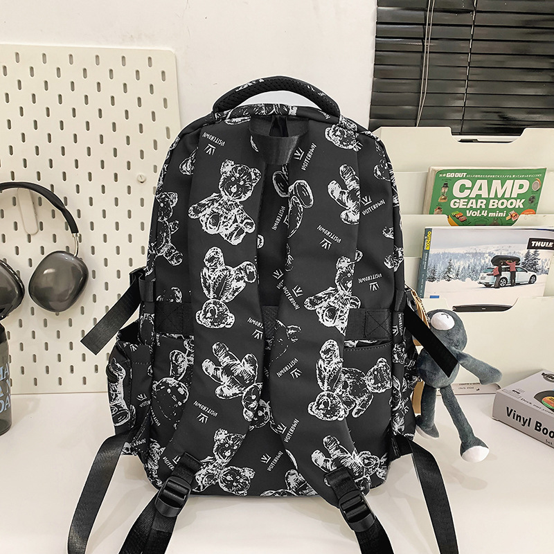 Men's Japanese-style versatile large-capacity casual travel bag, women's fashionable and cool schoolbag, college student couple schoolbag Specification drawing