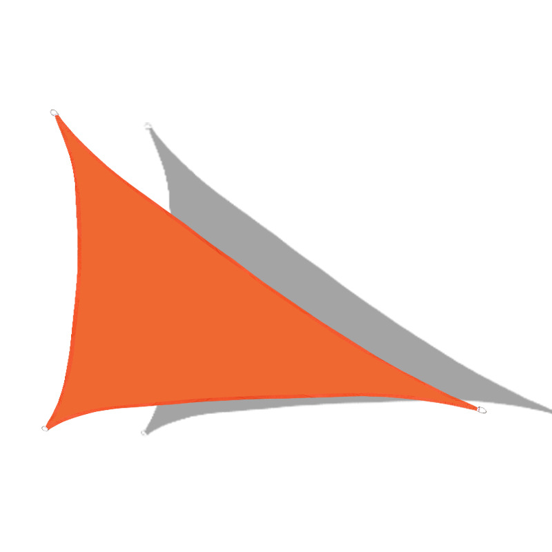 4*4*5.7M right-angled triangular sunshade sail waterproof and UV-resistant sunshade canopy Specification drawing
