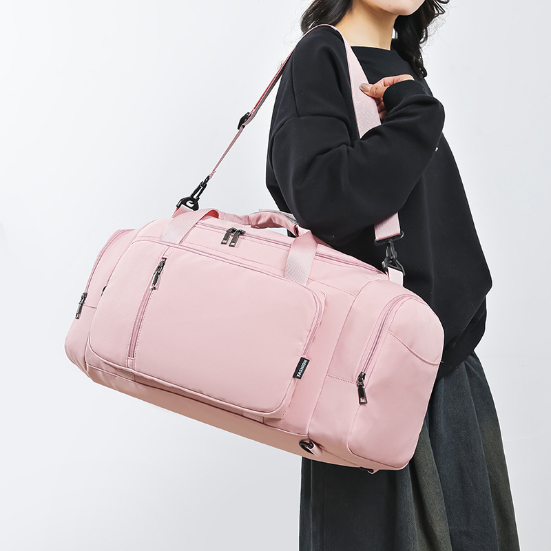 Large-capacity independent shoe compartment travel bag, fashionable and simple yoga fitness bag, dry and wet separation portable storage bag for going out details Picture
