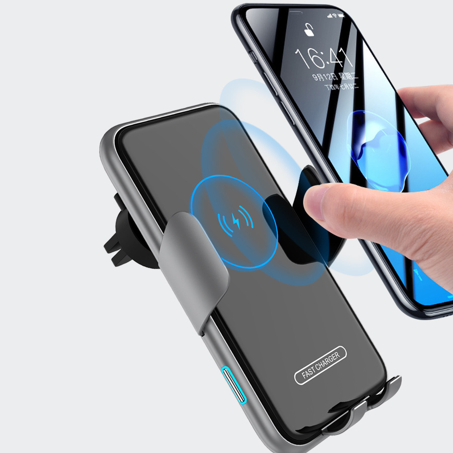 New cross-border exclusive car wireless charger 15W automatic touch-sensing suction cup central control stand wireless charger Item Picture