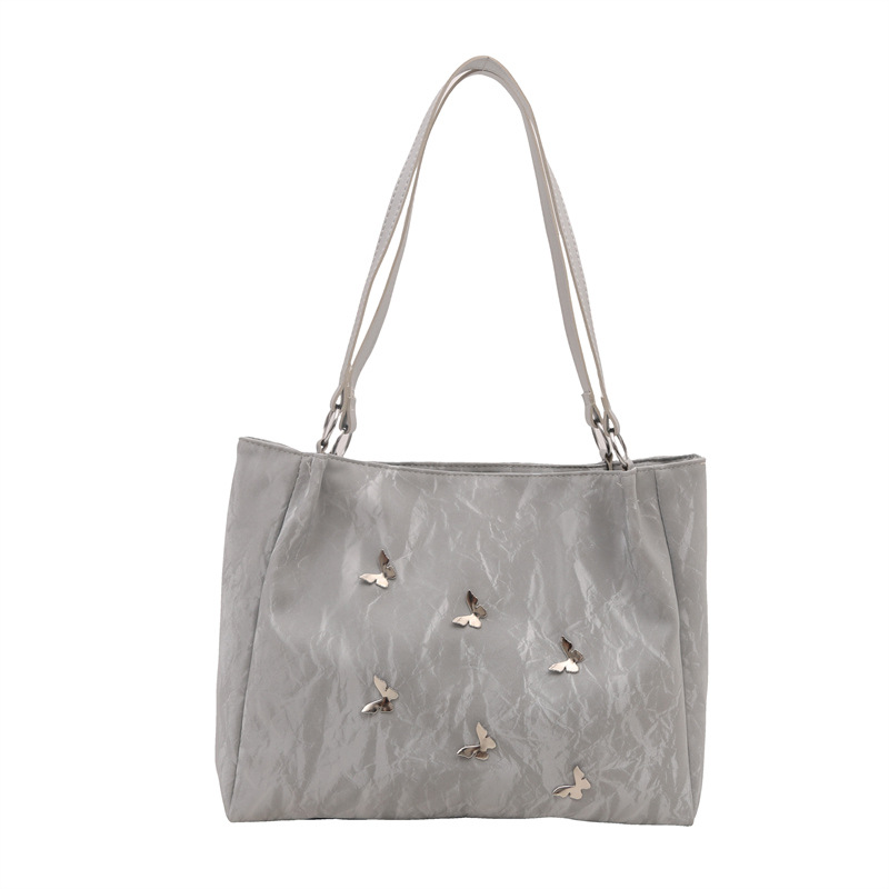 High-end handbag for ladies, 2024 New autumn fashion butterfly shoulder bag, large-capacity tote bag, commuter large bag Item Picture