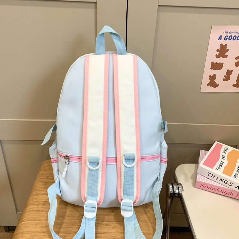 High appearance level schoolbag, birthday series for girls, ins, large-capacity backpack for middle and high school students, dopamine soft girl travel backpack Specification drawing