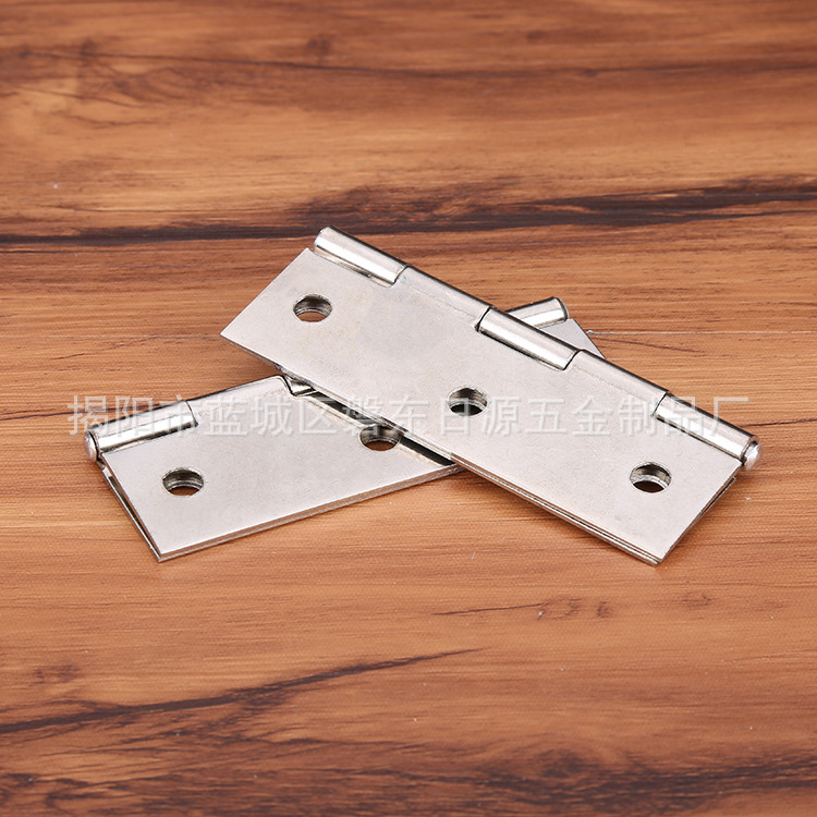 Stainless steel small hinge silent 3-inch flat opening mini hinge wooden box hinge hinge folding page hardware accessories manufacturer details Picture