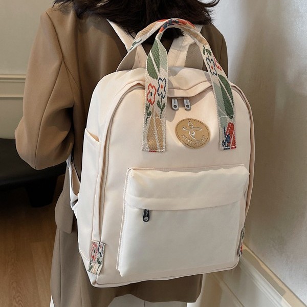2024 Fashion new solid-color backpacks, large-capacity student schoolbags, casual and versatile, hand-carried men's and women's backpacks full figure