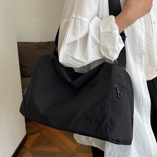 Cross-border nylon fabric bag, unisex casual backpack, autumn and winter Japanese-style messenger bag, casual and versatile single-shoulder crossbody bag Specification drawing