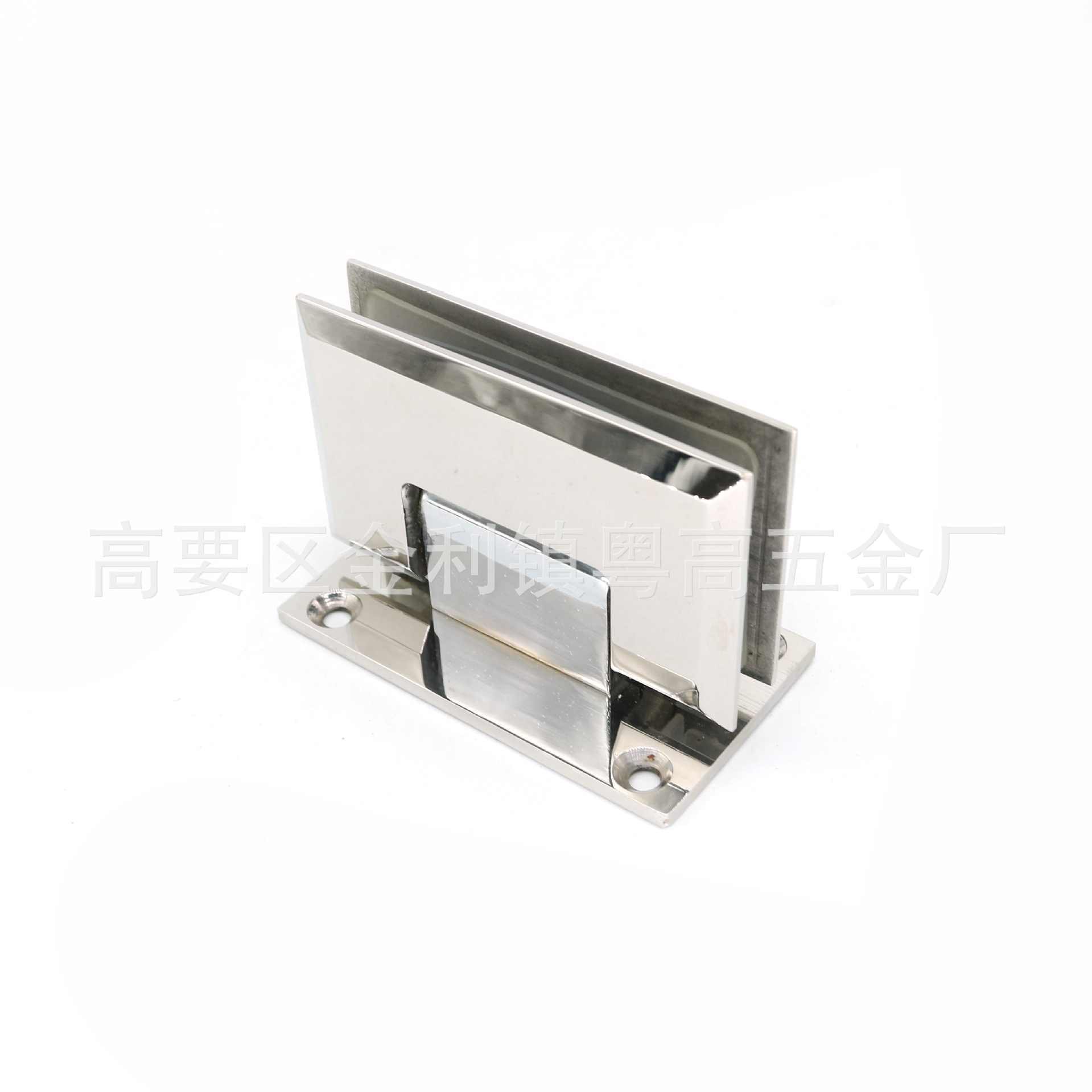 Factory wholesale of precision cast stainless steel 90° glass hardware accessories, welding clamps, beveled glass clamps, shower room bathroom clamps Specification drawing