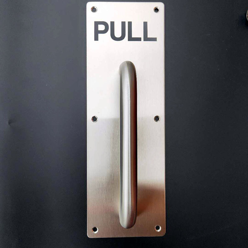 Cross-border in-stock stainless steel brushed PULL PUSH indicator sign, passage door, fireproof door metal indicator sign Application Scenario