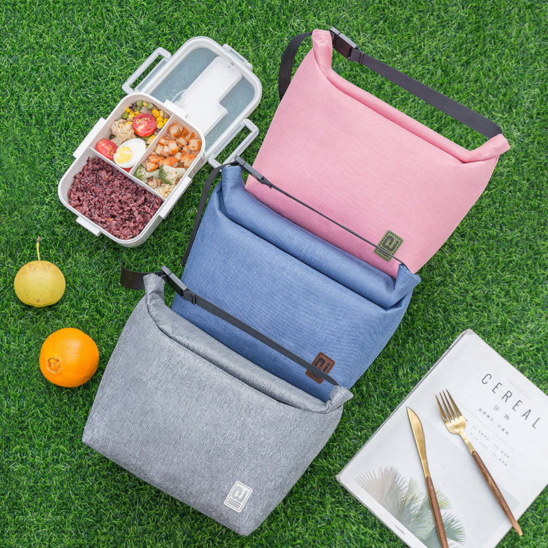 Fashionable folding bento bags, cross-border portable insulated bags, outdoor picnic bags, lunch bags for work, hand-held bento bags Specification drawing