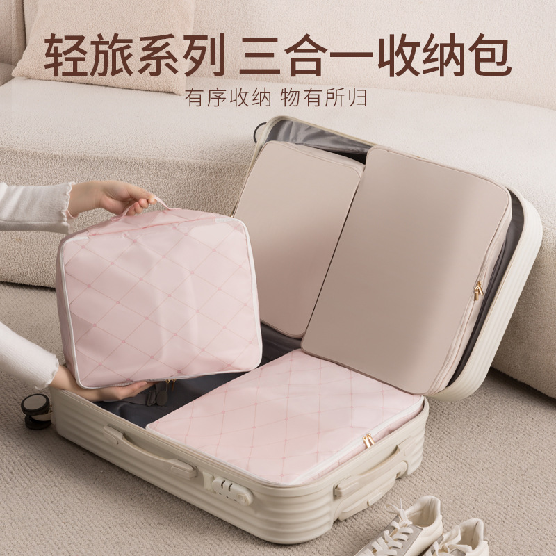 Portable travel clothing storage bag, business trip luggage, intimate underwear and underpants storage bag, waterproof three-in-one, separate packaging details Picture