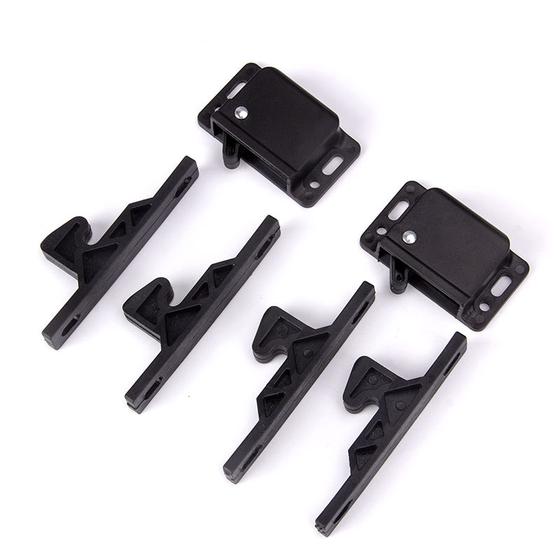 Hot-selling plastic door latch cabinet door automatic opening spring hook lock, impact type RV drawer lock knuckle snap details Picture