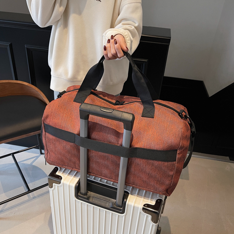 Cross-border large-capacity short-distance lightweight luggage bags, dry-wet separated business trip bags, independent shoe compartments, sports and fitness bags details Picture