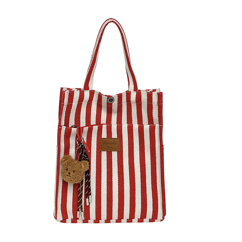 2024 New stylish Korean-style women's bag, hand-held, high-quality single-shoulder canvas, large-capacity crossbody tote bag for women Item Picture