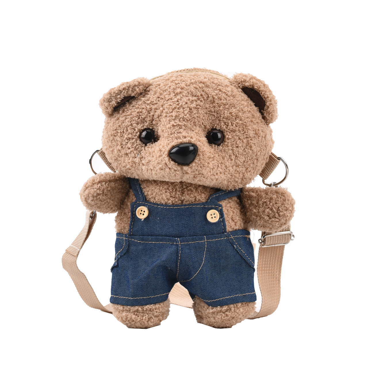 New cross-border cartoon bear bag, women's plush toy, cute shoulder strap bear doll, single-shoulder crossbody coin purse Item Picture