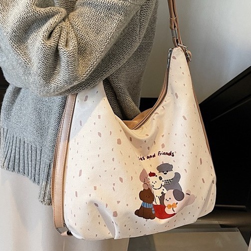 Cartoon cute dog, large-capacity single-shoulder bag, new handbag, girlish style, multi-functional backpack, crossbody bag Application Scenario