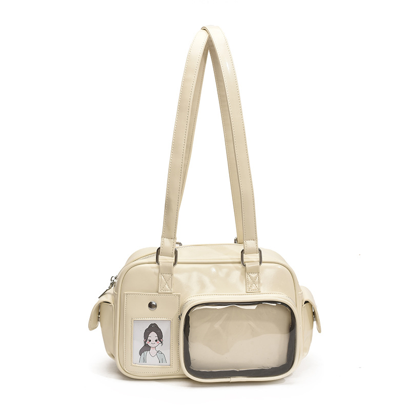 Transparent smug pain bag, a niche women's bag, versatile and high-end underarm bag, large-capacity single-shoulder bag, fashionable backpack Item Picture
