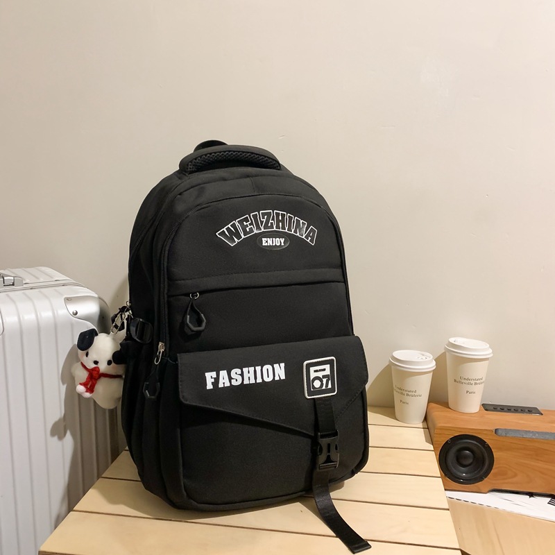 Versatile, retro, large-capacity college schoolbag, high school, high school and junior high school students' color-matched backpack, durable for travel details Picture