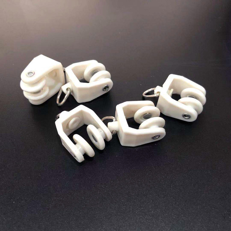 11mm plastic curtain track, flexible steel rail, pulley, curved rail, pulley, white and black curved rail accessories, 1 piece, 390 pieces details Picture