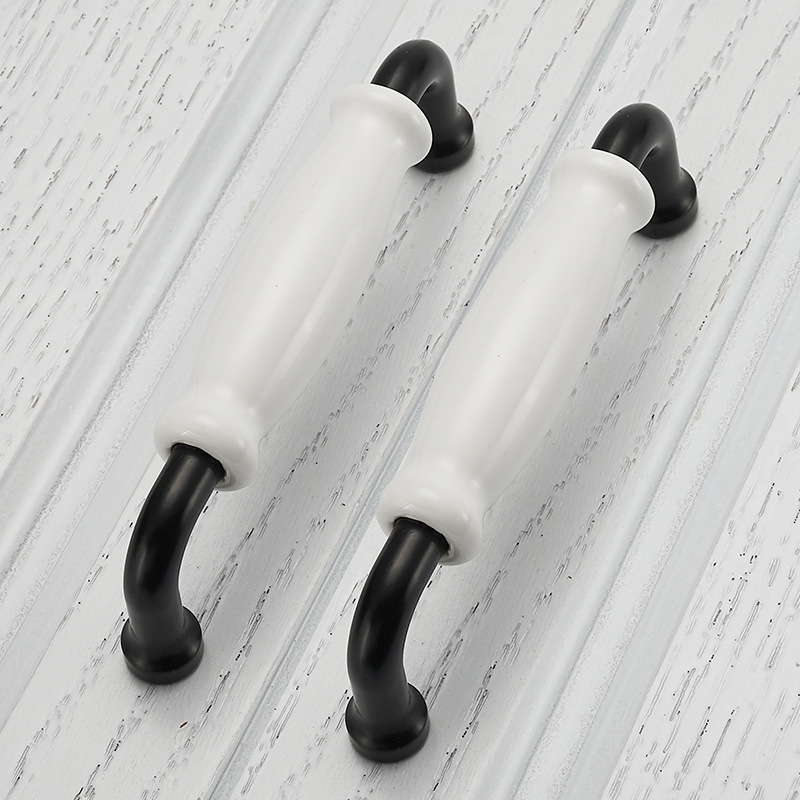European-style milky white ceramic handles, American modern and simple cabinet door handles, country-style wardrobe small handles, Nordic furniture Specification drawing