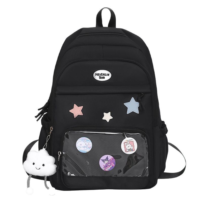 A versatile small backpack with a high level of appearance and a college style, a tall and cute backpack with a large capacity for college students Item Picture