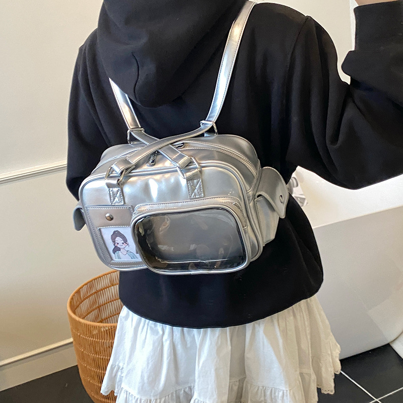 Transparent smug pain bag, a niche women's bag, versatile and high-end underarm bag, large-capacity single-shoulder bag, fashionable backpack Application Scenario