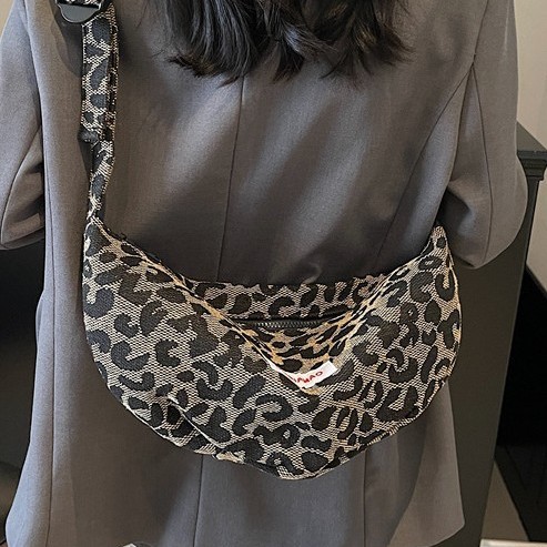 Large-capacity canvas bag for women, 2025 new style versatile ethnic bestseller, single-shoulder crossbody bag, commuting dumpling bag details Picture