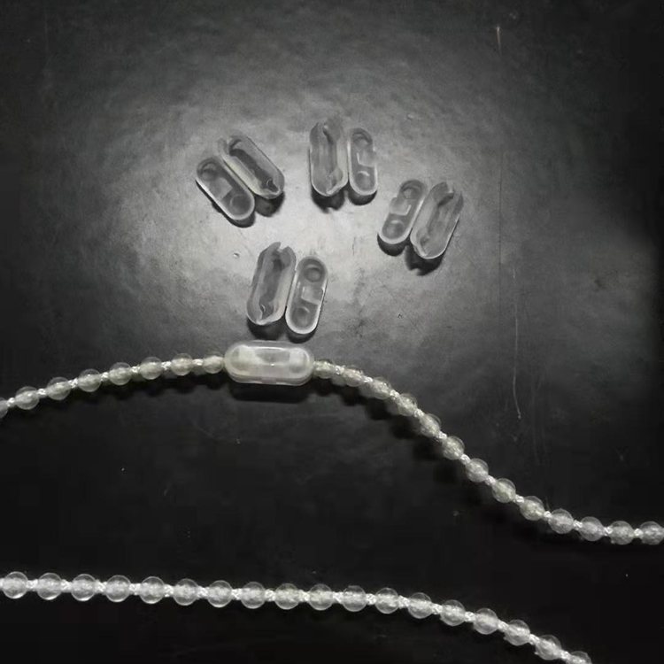 POM connected bead buckle 4.5*6, white transparent bead splicing and series beads, hard plastic material details Picture