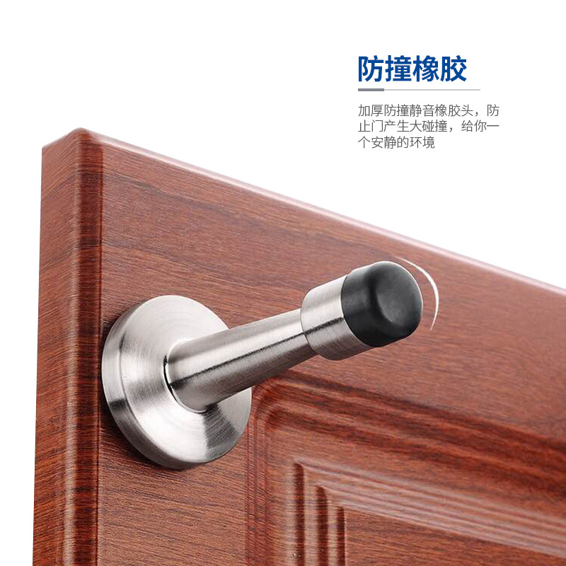 Anti-collision door, door stop, bathroom alloy door top, thickened door accessories, rubber door top, cross-border door stopper, door stop details Picture