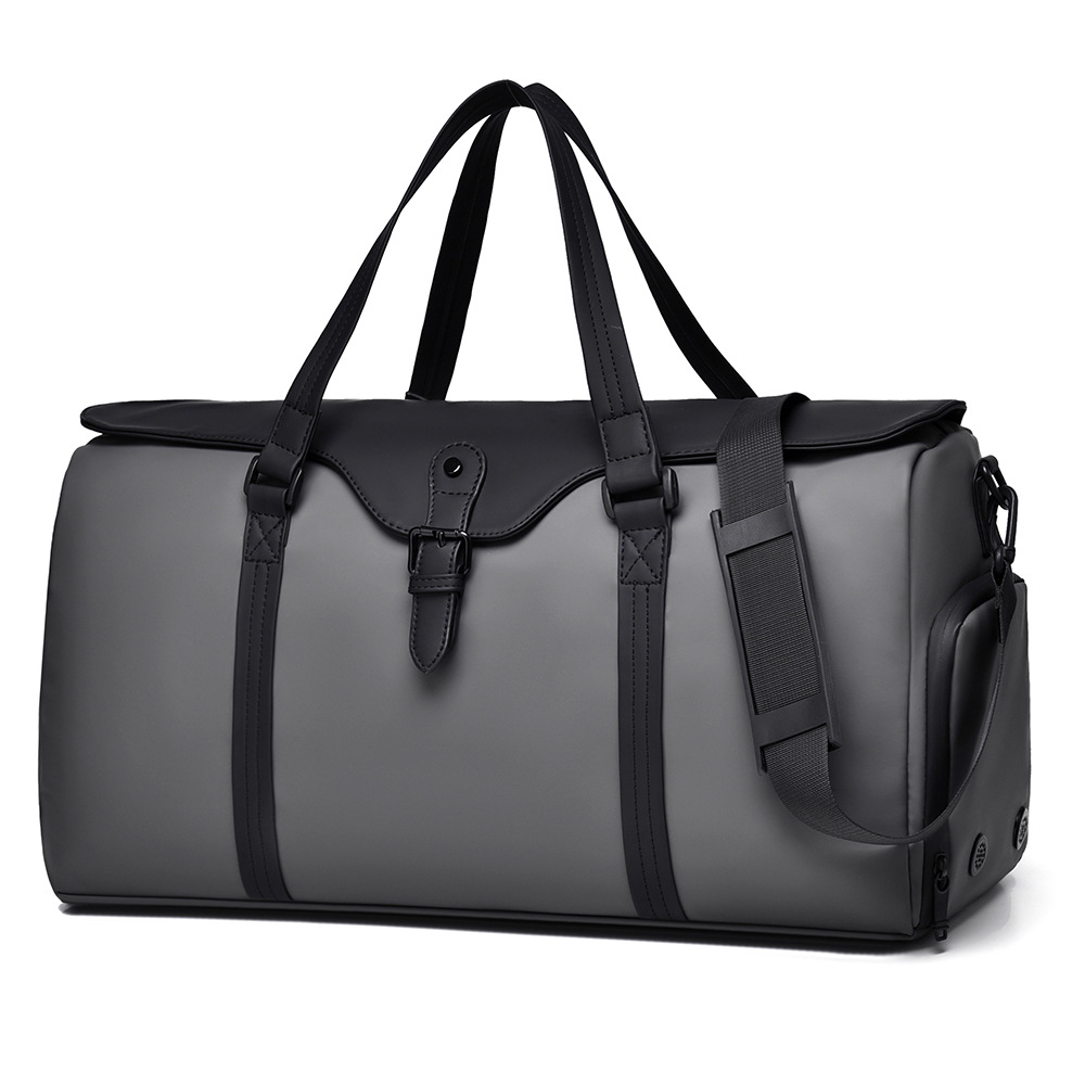 Men's casual large-capacity travel backpack, business trip short-distance travel bag, independent shoe pocket, single-shoulder hand-carry luggage bag Item Picture