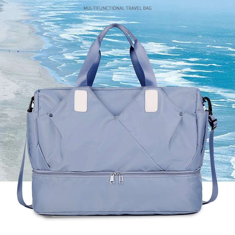2024 New travel bags for women: large-capacity, lightweight, short-distance hand luggage bag, dry-wet separated fitness bag, yoga bag full figure