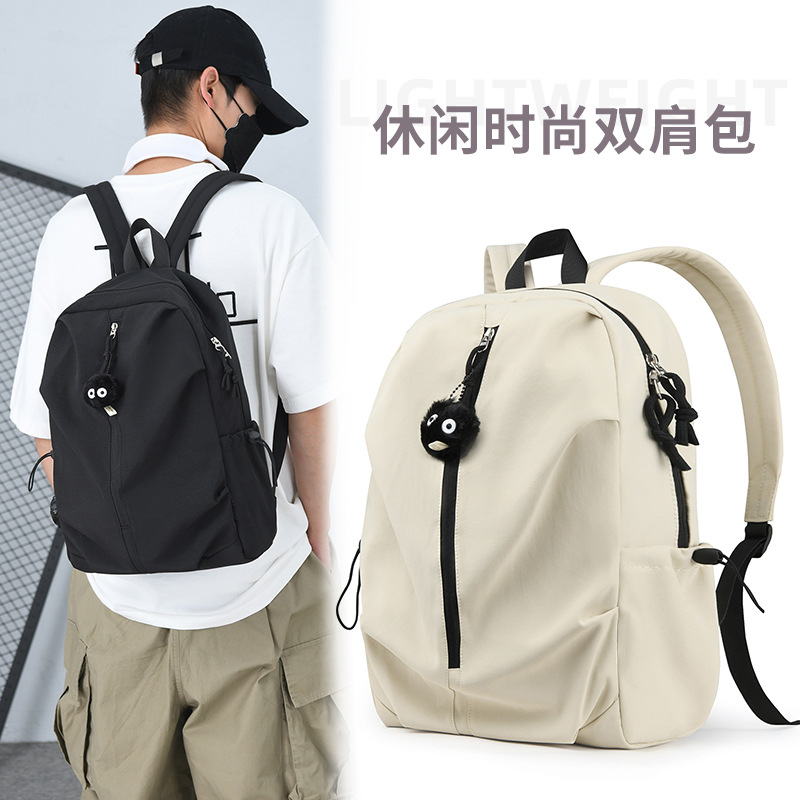 New fashionable and trendy casual backpacks of various sizes, lightweight men's and women's large-capacity travel bags with pendants full figure