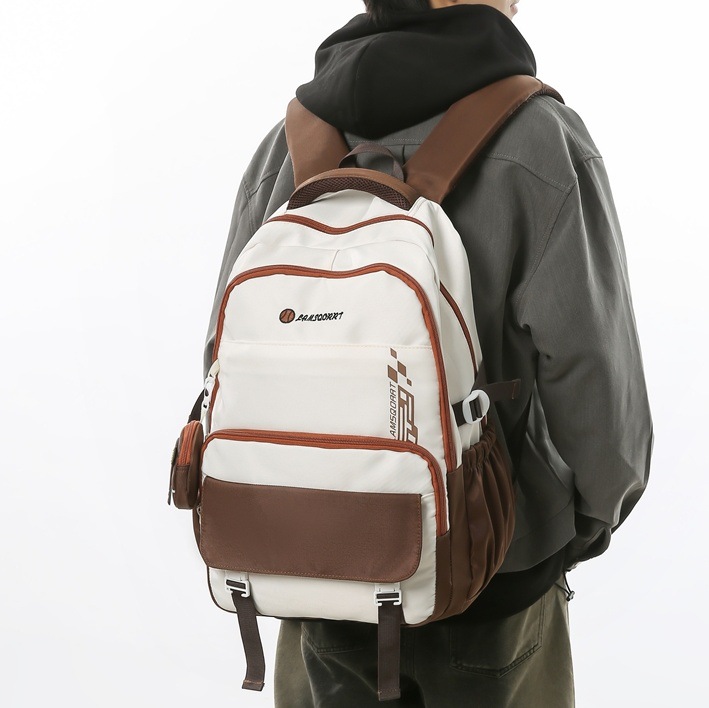 2024 New high-quality junior high school backpack for boys, Korean style ins large-capacity, high-appearance-level high school student backpacks full figure