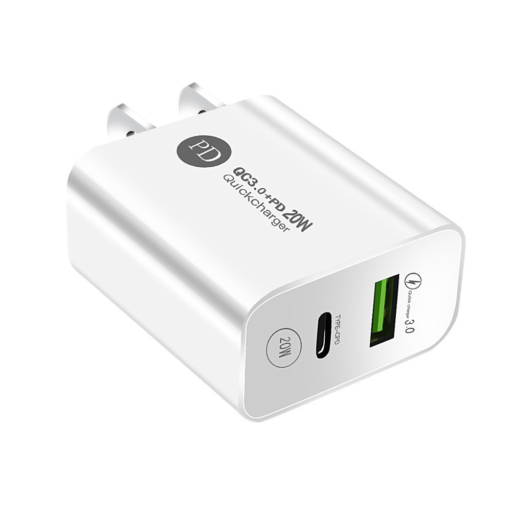 The USB+Type-C multi-port super fast charger is compatible with A universal A+C charger for Apple PD 20W mobile phones Item Picture