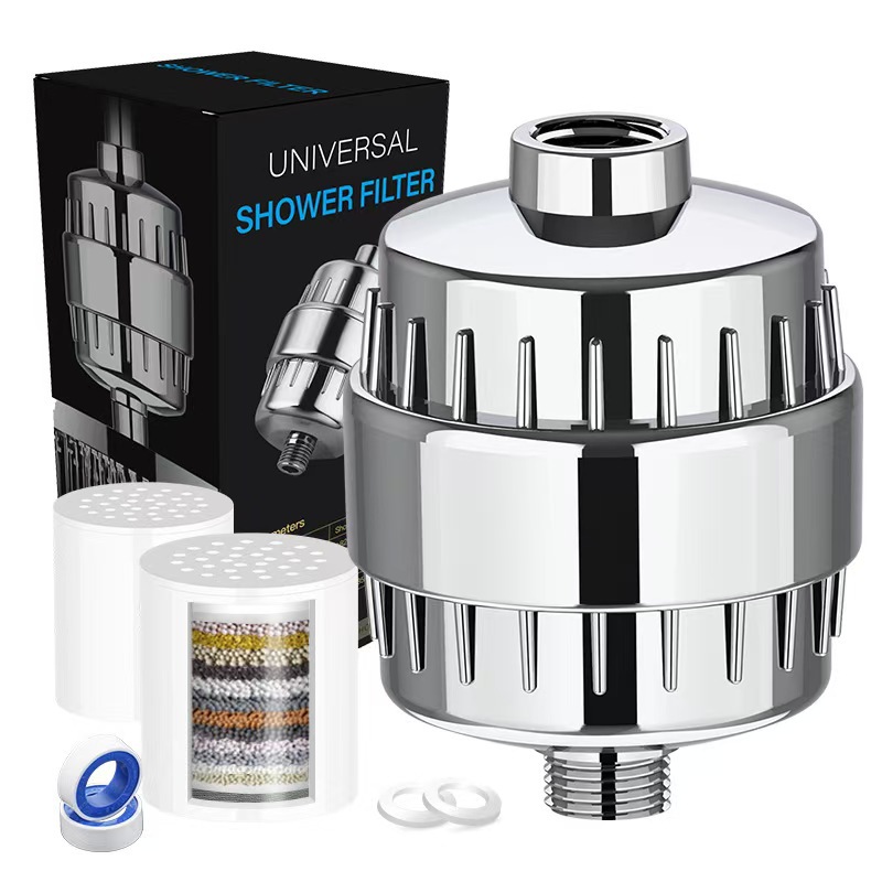 Cross-border foreign trade best-selling 15-20-25 layer filter element household shower head filter set for chlorine removal full figure
