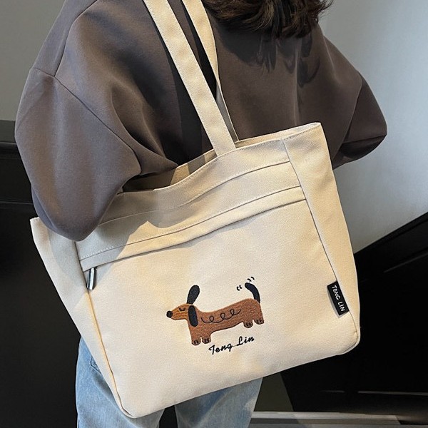 Large-capacity single-shoulder handbag 2025, stylish crossbody spring fashion trend, niche design simple bag tote bag details Picture
